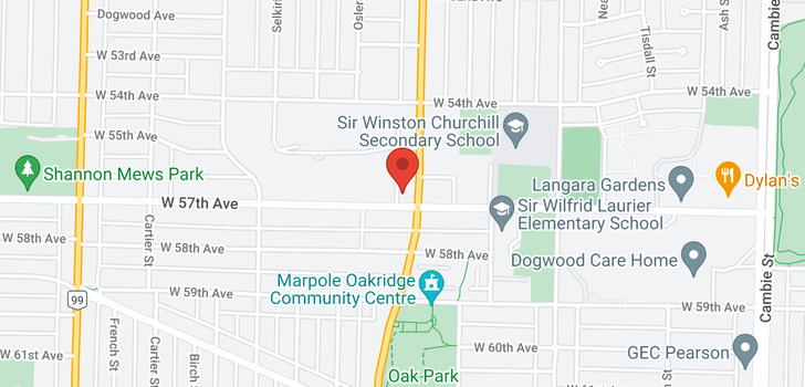map of 1029 W 57TH AVENUE